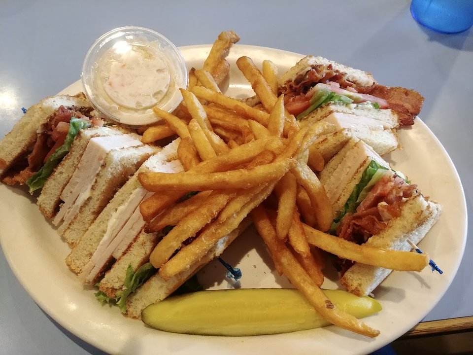 Turkey Club with Fries